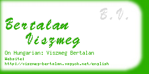 bertalan viszmeg business card